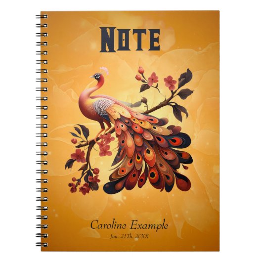 Elegantie in veren notitieboek (Voorkant)