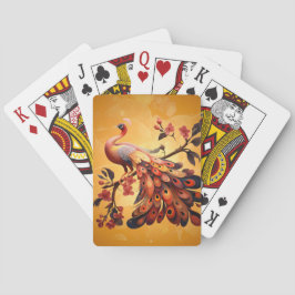 Elegantie in veren pokerkaarten