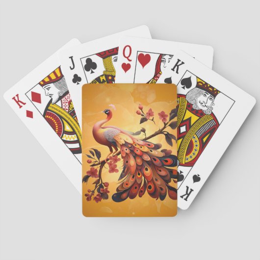 Elegantie in veren pokerkaarten (Achterkant)