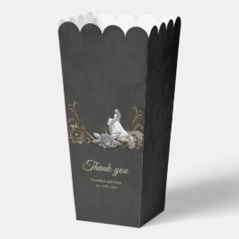 Elegantie in zilver en zwart. bedankdoosjes