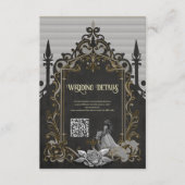 Elegantie in zilver en zwart. informatiekaartje (Voorkant)