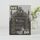 Elegantie in zilver en zwart. kaart (Staand voorkant)