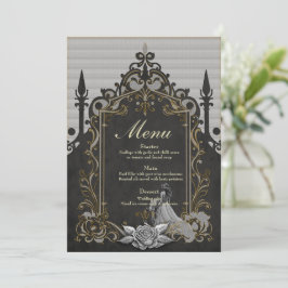 Elegantie in zilver en zwart. menu