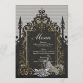 Elegantie in zilver en zwart. menu (Voorkant)