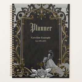 Elegantie in zilver en zwart planner