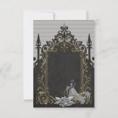 Elegantie in zilver en zwart. RSVP kaartje (Achterkant)