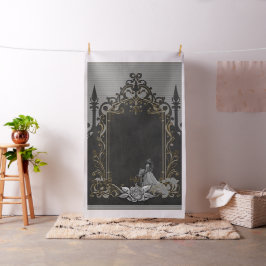 Elegantie in zilver en zwart. stof