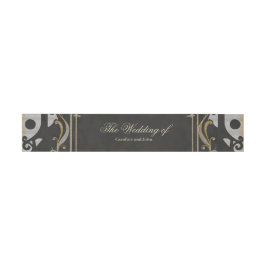 Elegantie in zilver en zwart. uitnodigingen wikkel