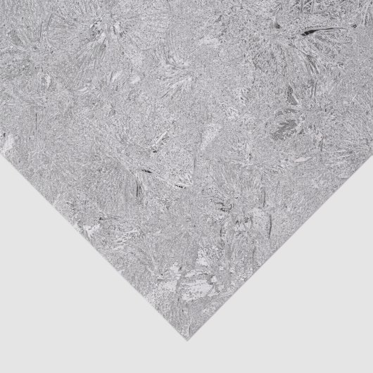 Elegantie in zilver: geëtste hibiscus bloeit tissuepapier (Detail)