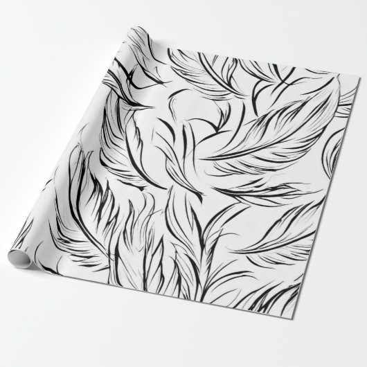 Elegantie in zwart-wit cadeaupapier (Uitgerold)
