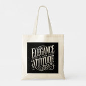 Elegantie is een Attitude – Luxe Statement Tote Bag (Achterkant)
