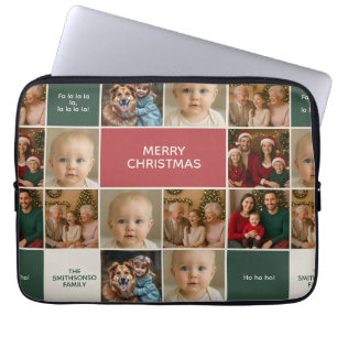 elegantie kerst xmas grappig familie vakantie foto laptop sleeve