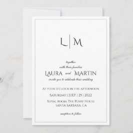 Elegantie Klassieke tekst gebaseerd en monogram Kaart