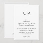 Elegantie Klassieke tekst gebaseerd en monogram Kaart (Voorkant / Achterkant)