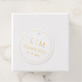 Elegantie Klassieke tekst gebaseerd en monogram Kl Bedankjes Labels (Met doos)