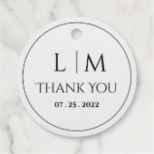 Elegantie Klassieke tekst gebaseerd en monogram Kl Bedankjes Labels (Achterkant)