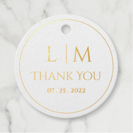 Elegantie Klassieke tekst gebaseerd en monogram Kl Bedankjes Labels