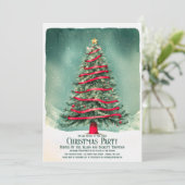 Elegantie: Majestic Kerstboompartij Kaart (Staand voorkant)