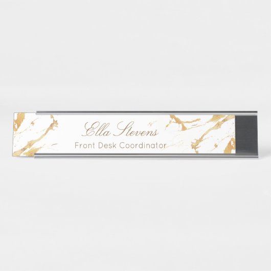 Elegantie Marmeren Aangepaste Naamplaat (Voorkant)