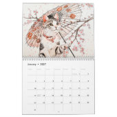 Elegantie met Snorharen – Geisha Katten in Bloei Kalender (Jan 2027)