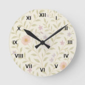 ELEGANTIE & MODERN Royalgreen Wildflower Wandklok (Voorkant)