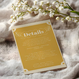 Elegantie Moderne  details Informatiekaartje