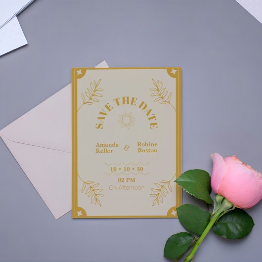 Elegantie Moderne Vintage Save The Date