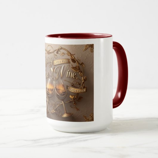  Elegantie Mok: Veroudering als een fijne wijn Mok (Voorkant rechts)