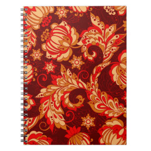 elegantie naadloos patroon met etnische bloemen, v notitieboek