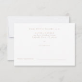  elegantie: Neutral Classic Floral Wedding RSVP Kaartje (Achterkant)