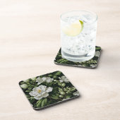 Elegantie onder uw drank: exotische bloemen bier onderzetter (Rechterzijde)