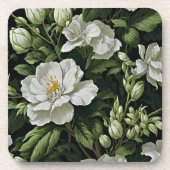 Elegantie onder uw drank: exotische bloemen bier onderzetter (Voorkant)