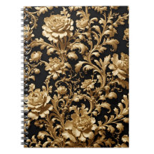 Elegantie onthuld: zwart en gouden bloemen