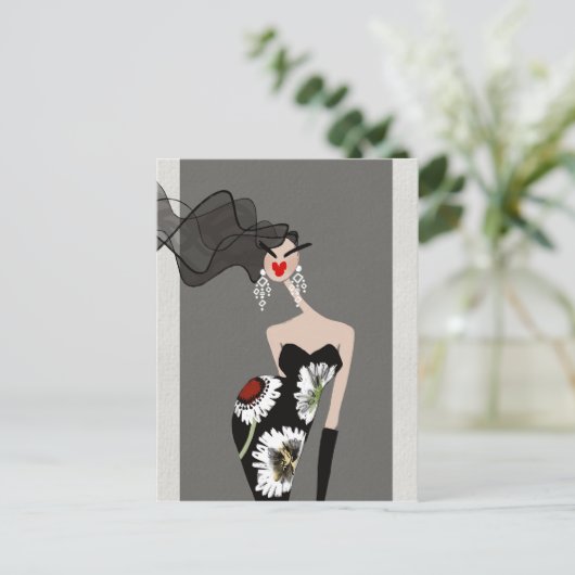 Elegantie onthulde Mode Briefkaart (Staand voorkant)