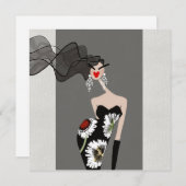 Elegantie onthulde Mode Wenskaart (Voorkant / Achterkant)