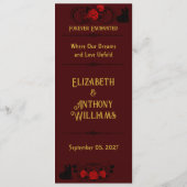 Elegantie op een Bord:  bruiloft Menu (Achterkant)