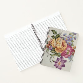 Elegantie: op porselein geïnspireerd bloemennotiti notitieboek