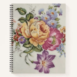 Elegantie: op porselein geïnspireerd bloemennotiti notitieboek