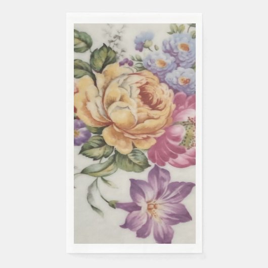 Elegantie: op porselein geïnspireerde gastenhanddo servet (Voorkant)