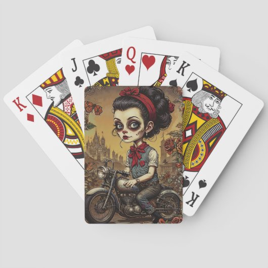  elegantie op twee wielen pokerkaarten (Achterkant)