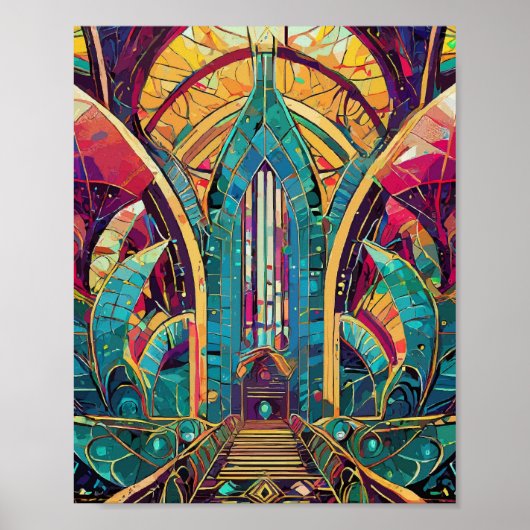 Elegantie opnieuw gedefinieerd: Art Deco Wall Art Poster (Voorkant)