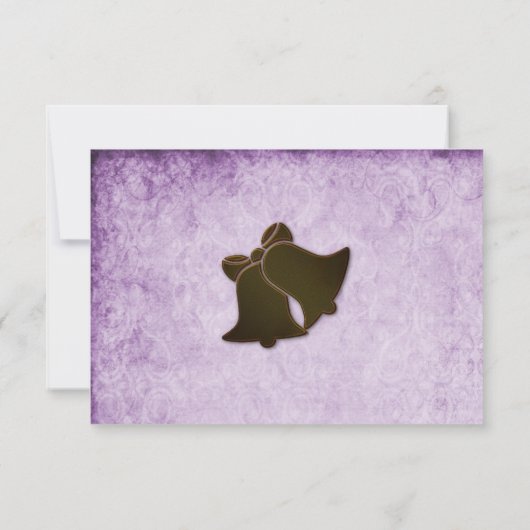 Elegantie: Paarse Perkament Sla de Datum op Save The Date (Achterkant)