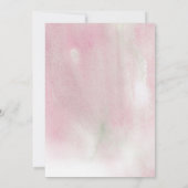 Elegantie Pastel Rustiek Roos & Eucalyptus Bruilof Kaart (Achterkant)