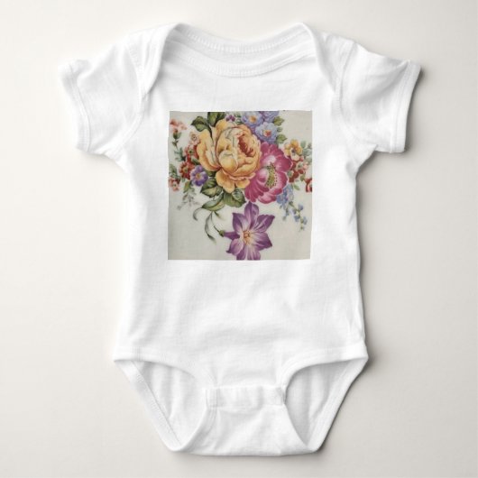 Elegantie: Porselein-geïnspireerd T-shirt Baby Bod (Voorkant)