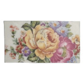 Elegantie: Porseleinen-geïnspireerde bloemkussen H Kussensloop (Achterkant-Rechts)