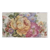 Elegantie: Porseleinen-geïnspireerde bloemkussen H Kussensloop (Achterkant-Links)