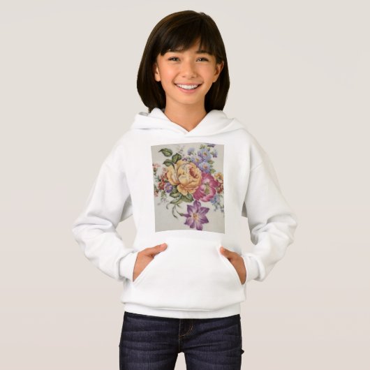 Elegantie: Porseleinen geïnspireerde hoodie (Voorkant volledig)