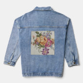 Elegantie: Porseleinen geïnspireerde Jean-jas Denim Jacket (Achterkant)