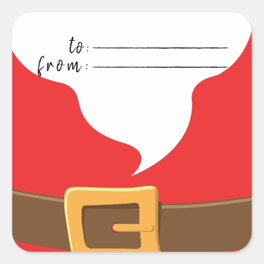 Elegantie Prettig kerstfeest Kerstman Cadeaus Stic Vierkante Sticker (Voorkant)