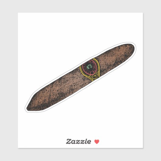  elegantie: retro sigaar sticker (Vel)
